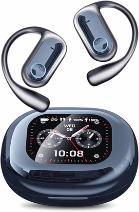 AI Translation Earbuds, Bluetooth 5.4 OWS Headphones with LCD Touch Screen, Real-Time Translator for 144 Languages & Accents, Perfect for Travel, Business & Learning, Royal Blue reference headphones,neutral sound headphones,monitor headphones,