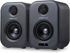 AIYIMA S400 80 Watt 2.0 Channel Home Audio Active Bookshelf Speakers with Bluetooth/Optical/RCA/USB Input for TV,with Woofer, Horn Tweeter,Remote Control bookshelf speakers,compact stereo speakers,hi-fi shelf speakers,