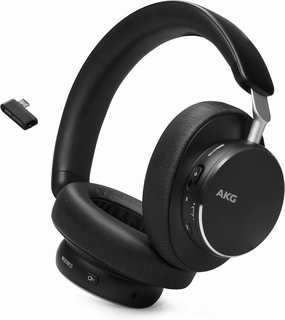 AKG N9 Hybrid - Wireless Over-Ear Noise Cancelling Headphones, 2.4GHz USB-C dongle and BT, Hi-Res Quality AKG Sound, True Adaptive Noise Cancelling, Zoom Certified Superior Call Quality (Black) reference headphones,neutral sound headphones,monitor headphon