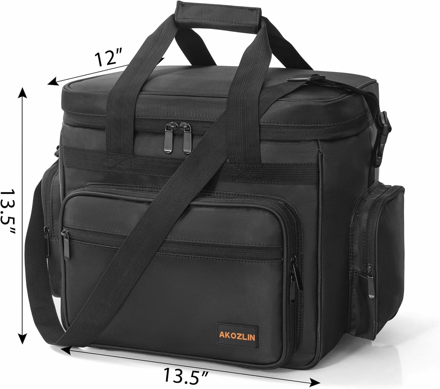 AKOZLIN Vinyl Record Travel Carrying Bag with Divider Durable Vinyl Albums Storage Case Fit 12" LP Albums for Collection,Travel, Concert