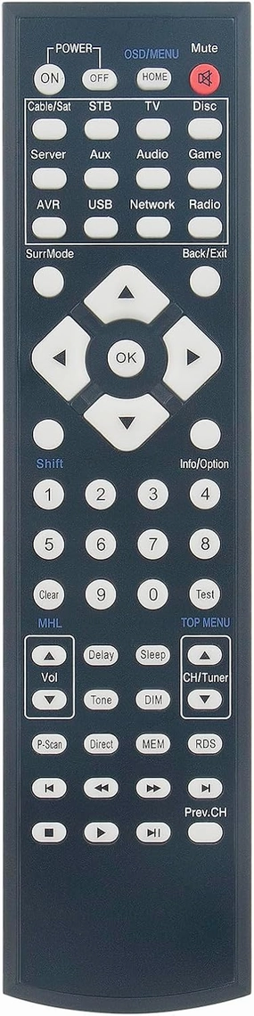 ALLIMITY AVR161 Replacement Remote Control Compatible with Harman Kardon Home Cinema 7.2ch AV Receiver AVR1710 AVR1710S AVR171S/230C AVR151 AVR151SAVR161 AVR161S AVR161/230C home cinema system,5.1 home theater,surround sound package,