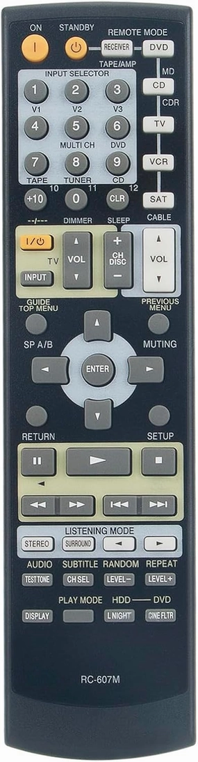 ALLIMITY RC-607M Replacement Remote Control Compatible with Onkyo Network Home Theater Receiver TX-SR503 TX-SR8350 TX-SR503E TX-NR708 home cinema system,5.1 home theater,surround sound package,