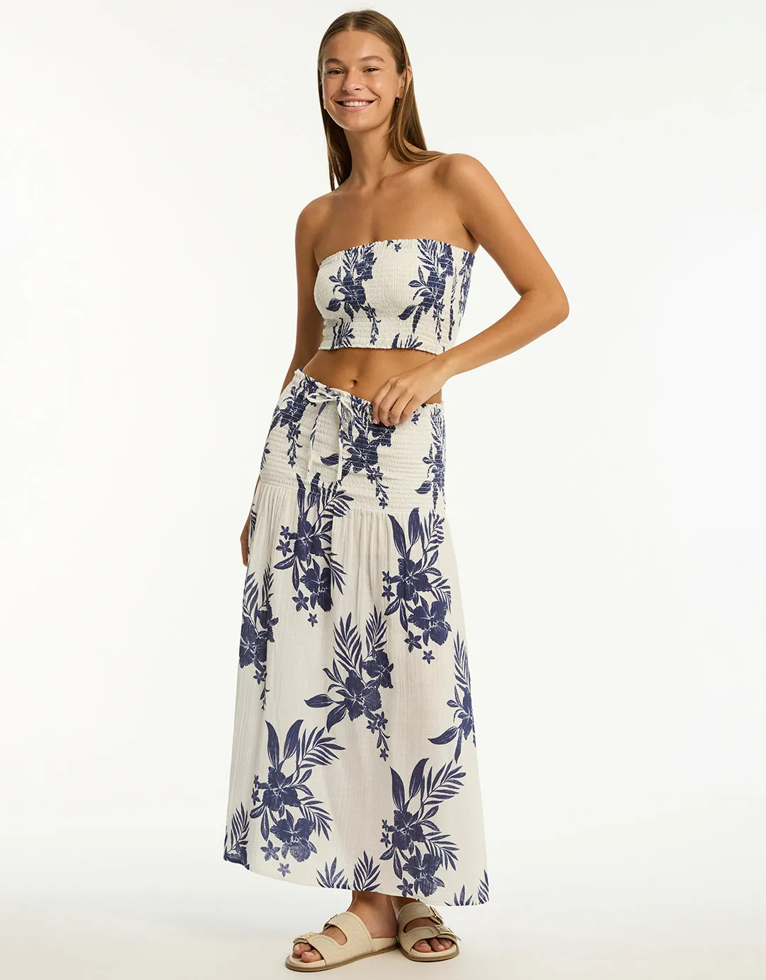 Aloha Beach Skirt - White