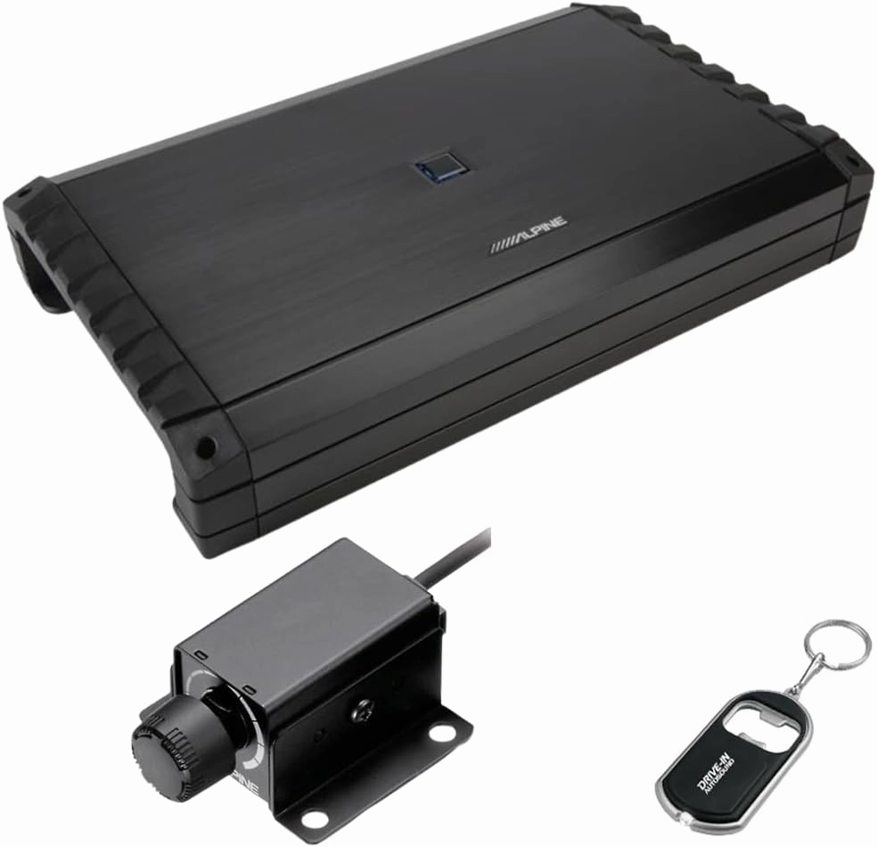 Alpine S2-A120M S-Series 1200W High Performance Car Mono Power Amplifier with RUX-KNOB.2 Bass Knob power amplifier,stereo amp,hi-fi power amp,