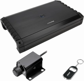 Alpine S2-A120M S-Series 1200W High Performance Car Mono Power Amplifier with RUX-KNOB.2 Bass Knob power amplifier,stereo amp,hi-fi power amp,