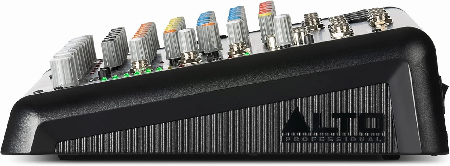 ALTO TrueMix 800FX audio Mixer with 4 XLR Mic Ins, USB Audio Interface and Bluetooth for Podcasting, Live Performance, Recording, DJ, Mac and PC