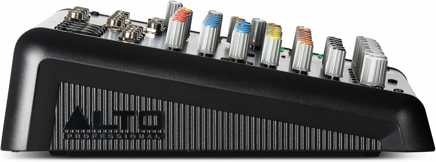ALTO TrueMix 800FX audio Mixer with 4 XLR Mic Ins, USB Audio Interface and Bluetooth for Podcasting, Live Performance, Recording, DJ, Mac and PC