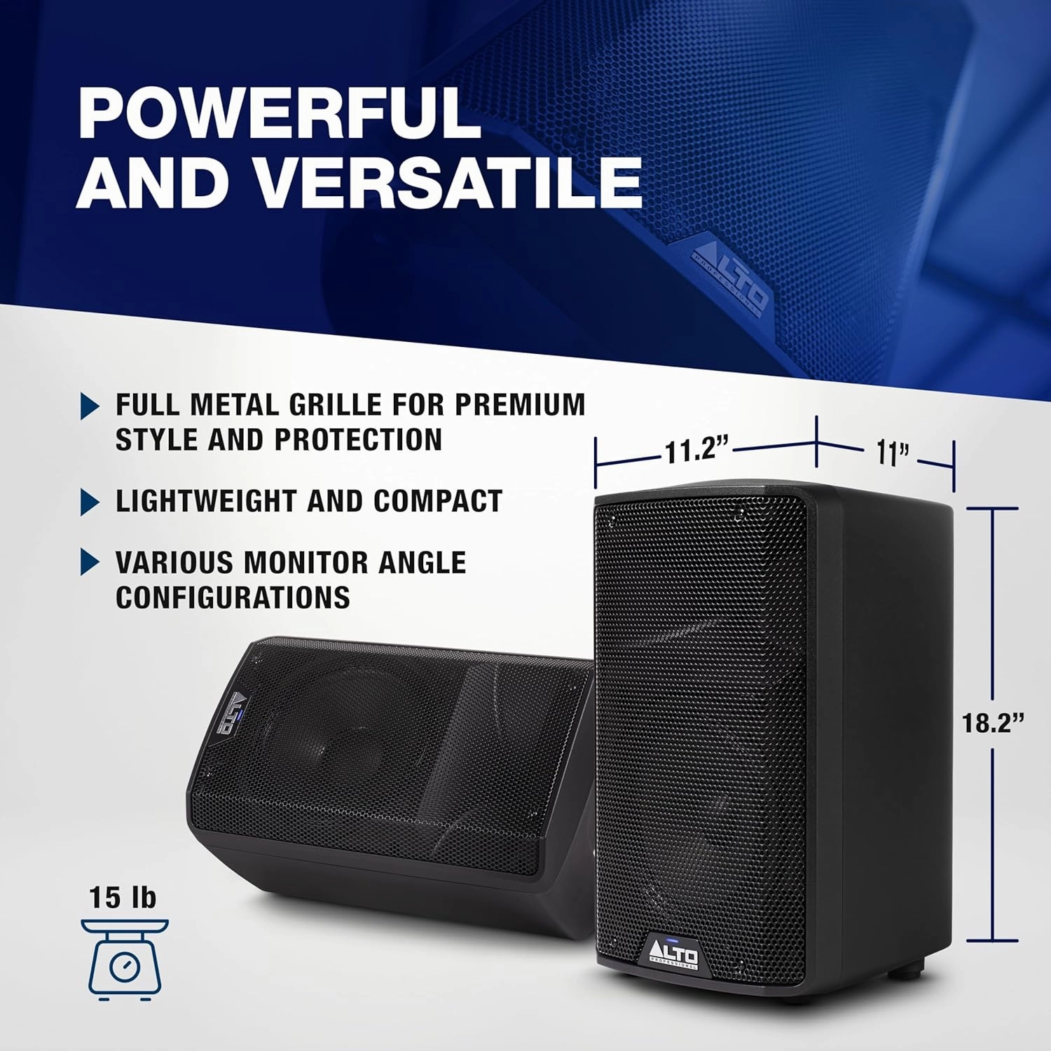 ALTO TX410 350W 10" Powered PA Speaker with TWS Bluetooth, 2-Channel Mixer, Monitor for Band or DJ and Musicians, Rehersals, Venues or Events