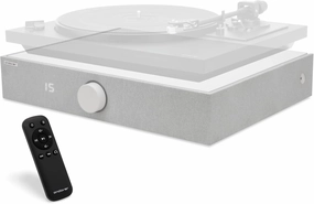 Andover Audio Spinbase 2 Speaker System Designed for Turntables; Phono Input, BT, Analog and Optical Input, ISOGroove Anti-Feedback, with Remote Control - (White) direct-drive turntable,DJ turntable,hi-torque vinyl deck,