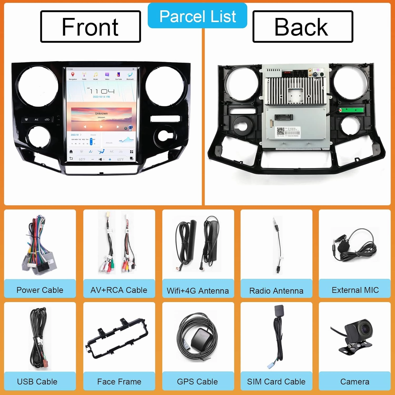 Android 11 Qualcomm Car Radio for Ford F250 F350 F450 F650 2009-2016 Stereo Replacement Tesla Style Dash Touch Screen Android Auto GPS Navigation Head Unit Audio Multimedia Player