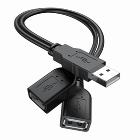 ANDTOBO 2025 Upgraded USB 2.0 A Male to 2 Dual USB Female Jack Y Splitter Hub Power Cord Extension Adapter Cable smart audio hub,voice control speaker,Alexa compatible audio,