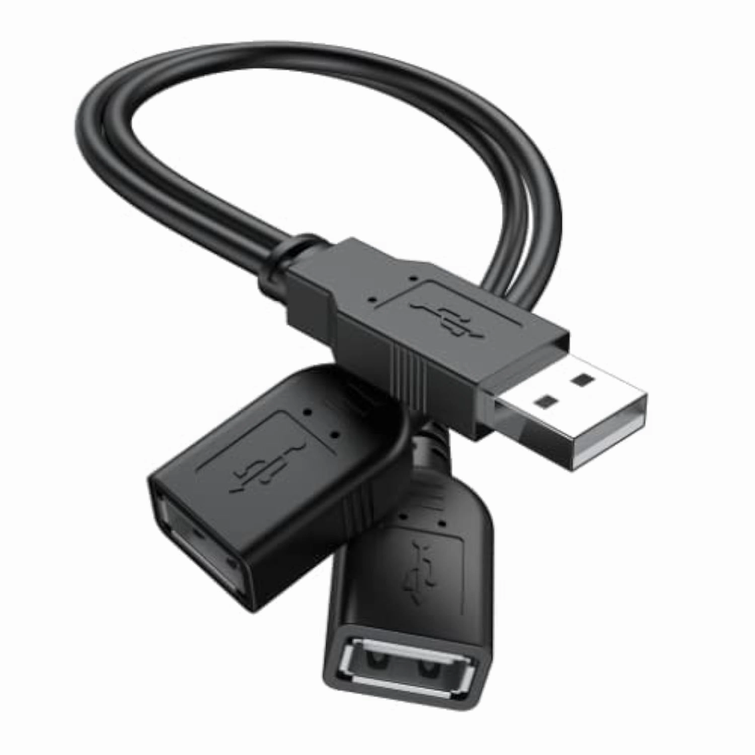 ANDTOBO 2025 Upgraded USB 2.0 A Male to 2 Dual USB Female Jack Y Splitter Hub Power Cord Extension Adapter Cable smart audio hub,voice control speaker,Alexa compatible audio,