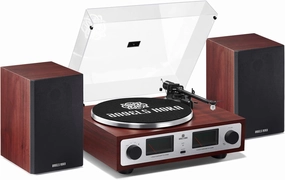 ANGELS HORN High Fidelity Bluetooth Turntable, Vinyl Record Player with Bookshelf Speakers, Built-in Phono Preamp, Belt Drive 2-Speed, Pitch Control, Adjustable Counterweight, AT-3600L balanced output player,audiophile player,hi-res digital player,
