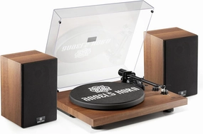 ANGELS HORN Vinyl Record Player, Hi-Fi System Bluetooth Turntable Players with Stereo Bookshelf Speakers, Built-in Phono Preamp, Belt Drive 2-Speed, Adjustable Counterweight, AT-3600L phono preamp,turntable amplifier,record player preamp,