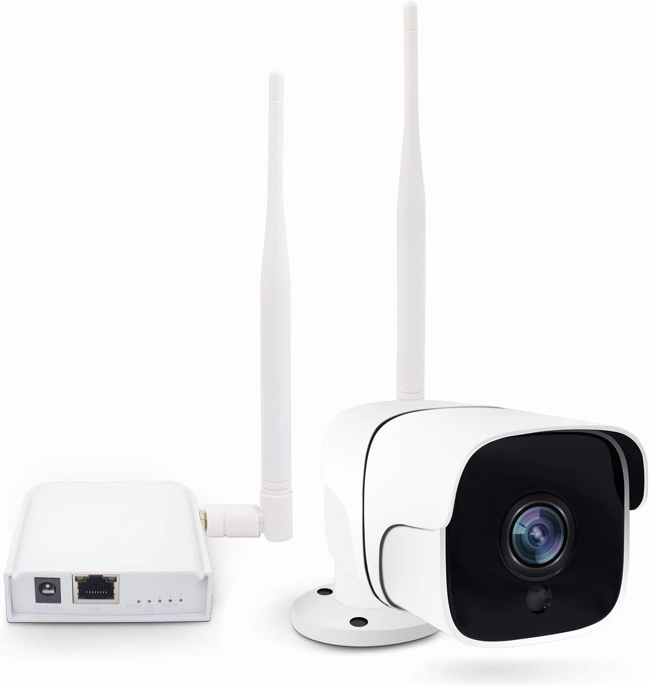 ANJIELO SMART Wireless Bridge Point-to-Point Home Camera Outdoor with 20DBi High-Gain Antenna,2.4G Wi-Fi Bridge HaLow 2MP Camera Supports 3000 feet Outdoor Transmission Distance,Work with Tuya wireless audio bridge,Bluetooth transmitter,WiFi audio link,