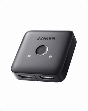 Anker HDMI Switch, 4K@60Hz HDMI Switcher, 2 in 1 Out with Smooth Finish, Supports HDR, 3D, Dolby, Compatible with Laptops, PC, Xbox Series, PS5 / PS4, Projector, and More smart audio hub,voice control speaker,Alexa compatible audio,