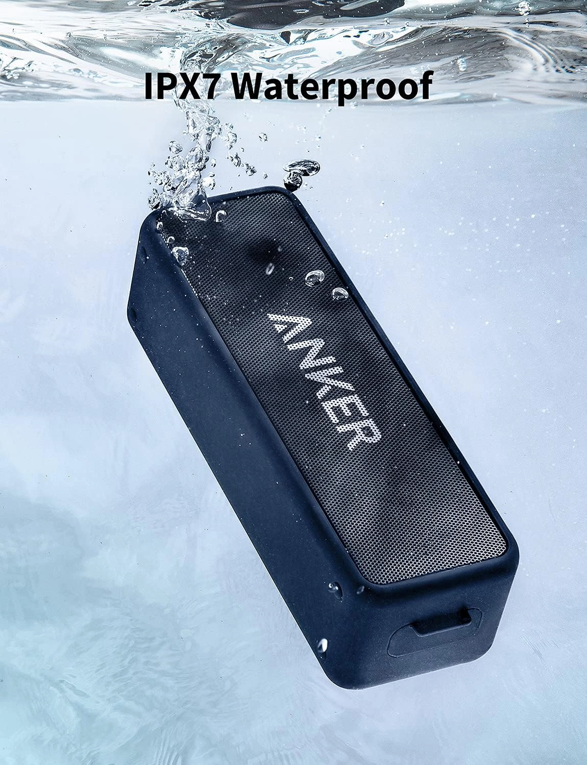 Anker Soundcore 2, 12W Dual-Driver, Portable Bluetooth Speakers for Daily Use, and Wireless , Extended Battery Life, 24-Hour Playtime, IPX7 Water Resistant, Built in Mic, 66 ft Bluetooth Range- Blue