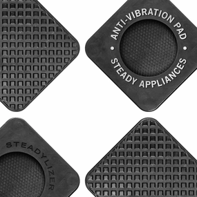 Anti Vibration Pads for Washing Machine - 4pc - Prevent Your Washer and Dryer From Walking and Reduce Noise - High Friction Hard Wearing Square Rubber Foot Pads - Universal Pedestals and Shock Support isolation pads,speaker feet,vibration dampeners,
