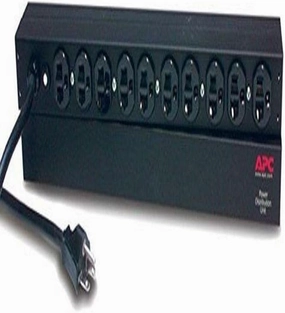 APC Rack Mount PDU, Basic 100V-120V/20A, (10) Outlets, 1U Horizontal Rackmount (AP9563) rackmount gear,audio rack equipment,studio rackmounts,