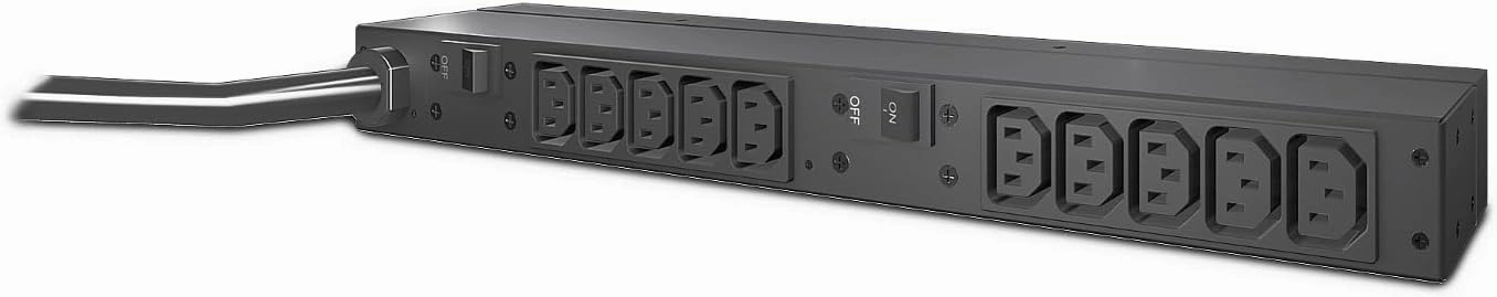 APC Rack Mount PDU, Basic 200V-230V/30A, (10) Outlets, 1U Horizontal Rackmount (AP9571A) rackmount gear,audio rack equipment,studio rackmounts,