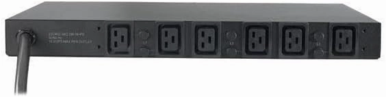 APC Rack Mount PDU, Basic 200V-240V/50A Three-Phase PDU, (6) Outlets, 1U Horizontal Rackmount (AP7516) rackmount gear,audio rack equipment,studio rackmounts,