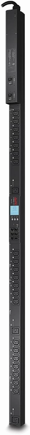 APC Rack Mount PDU, Metered-by-Outlet with Switching, 200V-240V/30A, (24) Outlets, 0U Vertical Rackmount (AP8641) rackmount gear,audio rack equipment,studio rackmounts,