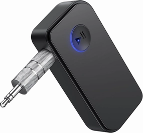 APEKX Bluetooth 5.3 Receiver for Car, Home Stereo, Speakers, and Headphones - 3.5mm Wireless Adapter with 10 Hours of Continuous Music Streaming and Playtime (Black) wireless audio bridge,Bluetooth transmitter,WiFi audio link,