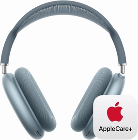 Apple AirPods Max Wireless Over-Ear Headphones, Pro-Level Active Noise Cancellation, Transparency Mode, Personalized Spatial Audio - Blue with AppleCare  (2 Years) over-ear headphones,closed back headphones,wireless studio cans,