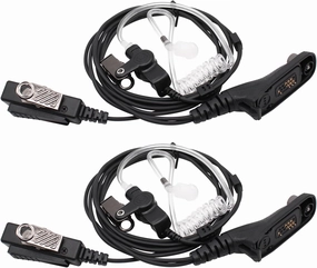APX 6000 XPR7550e radio Earpiece with mic, 2-Wire Surveillance Headset with PTT Mic Compatible for Motorola APX6000 APX7000 APX8000 XPR6350 XPR6550 XPR7350 XPR7550 DP4600e DP4800e walkie Talkies 2Pack reference headphones,neutral sound headphones,monitor h