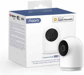 Aqara Security Camera Hub Indoor G2H Pro, 1080p HD HomeKit Secure Video Indoor Camera, Night Vision, Two-Way Audio, Zigbee Hub, Plug-in Cam Works with Alexa, Homekit, Compatible with Google Assistant smart audio hub,voice control speaker,Alexa compatible a