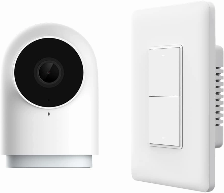 Aqara Security Camera Hub Indoor G2H Pro Plus Aqara Smart Light Switch (No Neutral, Double Rocker) 1080p HD HomeKit Indoor Camera, Night Vision, Two-Way Audio, Zigbee Hub, Plug-in Cam smart audio hub,voice control speaker,Alexa compatible audio,