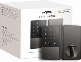 Aqara Smart Lock U100, Fingerprint Keyless Entry Door Lock with Apple Home Key, Touchscreen Keypad, Bluetooth Electronic Deadbolt, IP65 Weatherproof, Supports Apple HomeKit, Alexa, Google, IFTTT, Gray smart audio hub,voice control speaker,Alexa compatible 