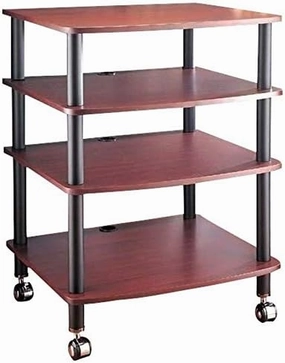 AR Series 4 Shelf Audio Rack-Black/Black audio rack,hi-fi component stand,media shelf,
