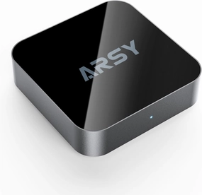 ARSY Ne-3 Streaming Music Receiver, AirPlay 2 Receiver, WiFi Streaming Music Streamer, Wireless Audio Receiver Stream Hi-Res Audio from Spotify, Tidal, Roon and More wireless audio bridge,Bluetooth transmitter,WiFi audio link,