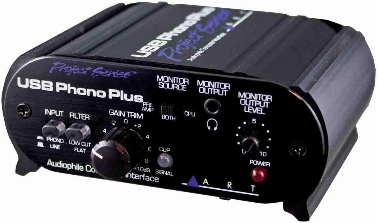 ART USB Phono Plus (USB Phono Pre with RIAA EQ) Preamp phono preamp,turntable amplifier,record player preamp,