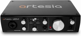 Artesia A22xt USB Audio Interface With 24Bit/96khz High-Resolution Recording, 48V Phantom Power, XLR Input, Professional Audio Interface for Music Production, Streaming, Podcasting balanced output player,audiophile player,hi-res digital player,