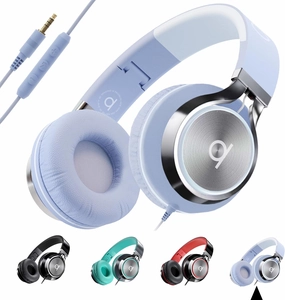 ARTIX CL750 On-Ear Headphones Wired with Mic and Volume Control  Noise Isolating Corded Over Ear Headphones with Microphone for Laptop and Computer, Plug in Headset with Cord (Aux Jack 3.5mm) over-ear headphones,closed back headphones,wireless studio cans,