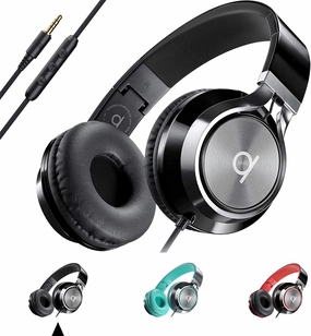 ARTIX CL750 Wired Headphones with Mic & Volume Control  Noise Isolating On-Ear Headphones for Computer and Laptop Wired, Plug in Corded Headphone Over Ear with Wire (Foldable, Aux Jack 3.5mm) over-ear headphones,closed back headphones,wireless studio c