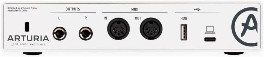 Arturia MiniFuse 2 Flexible Dual USB-C Audio Interface, White w/ 2-Pack Pig Hog PHM10 8mm XLR Microphone Cable and Liquid Audio Polishing Cloth