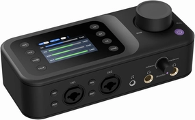 Audio Interface with Pro Preamp, 10 Channels, 48V Phantom Power, Dual XLR/6.35mm Combo Jacks, Bluetooth, LCD Screen, Compact Audio Mixer for for Guitar, Podcasts & Production (AMIX40U) audio interface,USB interface,music recording input,
