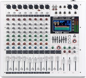 Audio Mixer 8 Channel with MP3 Player 99 DSP Digital DJ Mixer and Effect 7 Band EQ Output 48V Phantom Power Source USB Recording Wriless Connection USB for Streaming Karaoke Party Stage balanced output player,audiophile player,hi-res digital player,