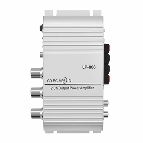 Audio Power Amplifier, 2 Channel Digital Amp Portable Mini Bass Treble Control Home Speakers HiFi Stereo Receiver Integrated Subwoofer for Phone MP3 Computer Auto Car Motorcycle integrated amplifier,stereo receiver,hi-fi amp combo,