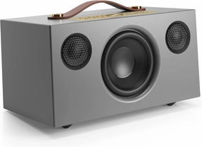 Audio Pro C5 MK II Speaker, Compact HiFi Stereo System, WiFi, AirPlay 2, Chromecast, Spotify Connect, Office, Beach, Camping, Grey bookshelf speakers,compact stereo speakers,hi-fi shelf speakers,
