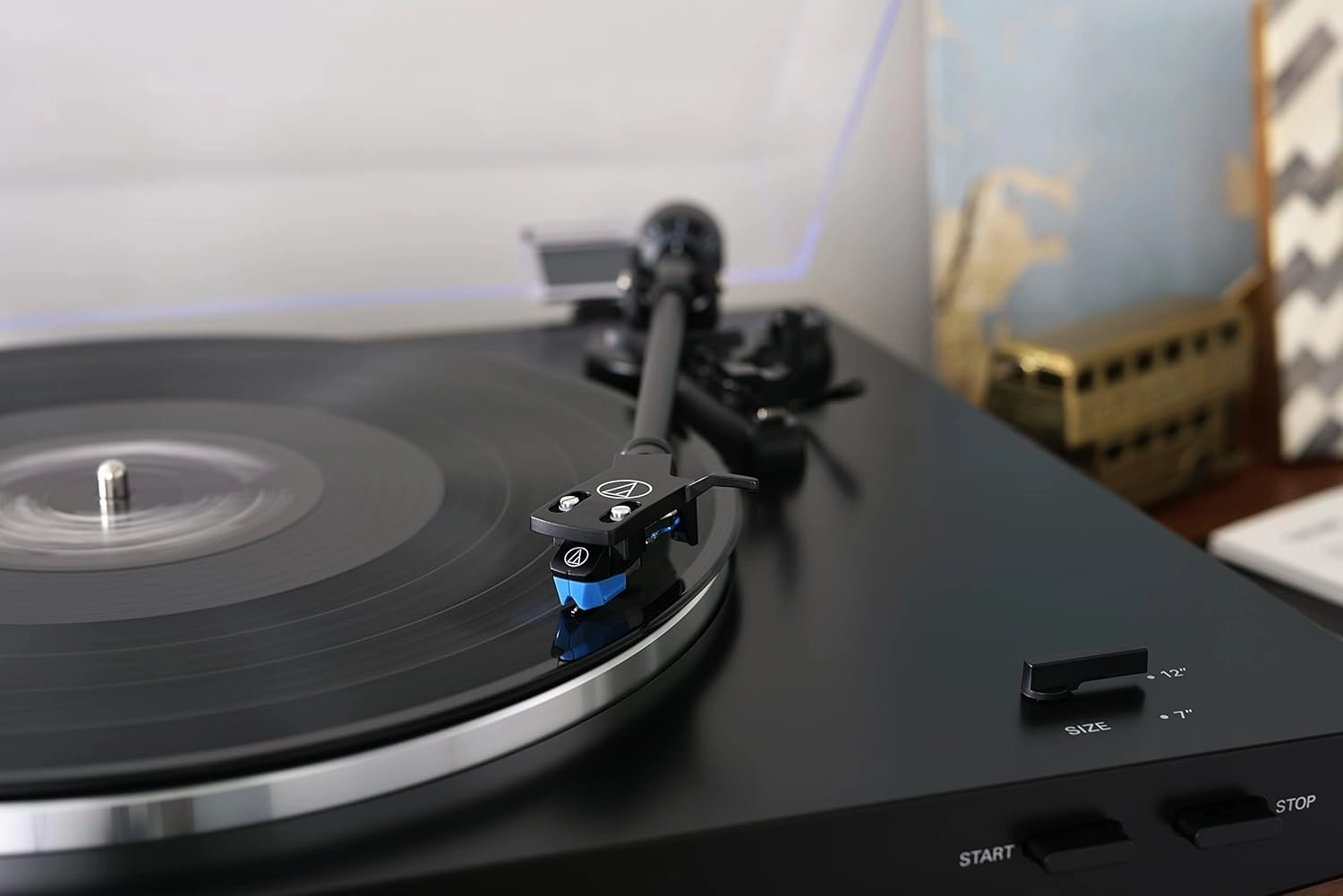 Audio Techica AT-LP3XBT-BK Bluetooth Turntable Belt Drive Fully Automatic 33/45 (Black)