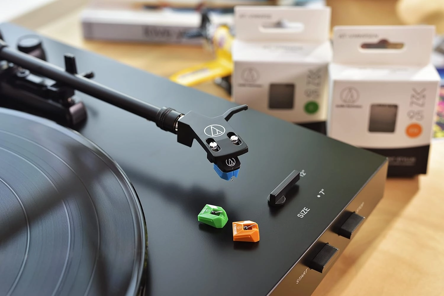 Audio Techica AT-LP3XBT-BK Bluetooth Turntable Belt Drive Fully Automatic 33/45 (Black)