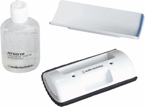 Audio-Technica AT6012 Record Care Kit with Record Care Solution, Brush Pad, Storage Base, and Adhesive Tape record cleaning kit,vinyl cleaner,stylus brush set,