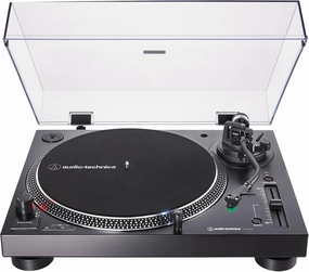 Audio-Technica AT-LP120XUSB-BK Direct-Drive Turntable (Analog & USB), Fully Manual, Hi-Fi, 3 Speed, Convert Vinyl to Digital, Anti-Skate and Variable Pitch Control Black belt-drive turntable,vinyl record player,audiophile turntable,