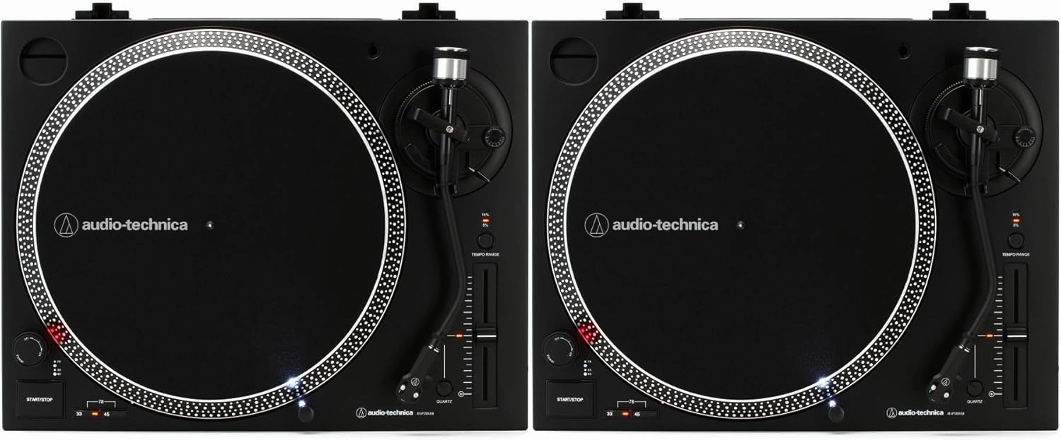 Audio-Technica AT-LP120XUSB-BK Direct Drive Turntable with USB Pair - Black direct-drive turntable,DJ turntable,hi-torque vinyl deck,