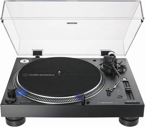 Audio-Technica AT-LP140XP-BK Direct-Drive Professional DJ Turntable, Black, Hi-Fi, Fully Manual, 3 Speed, High Torque Motor direct-drive turntable,DJ turntable,hi-torque vinyl deck,