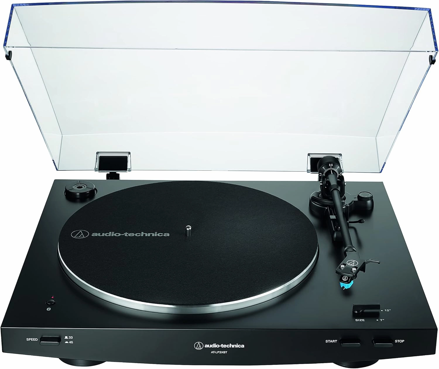 Audio Technica AT-LP3XBT-BK Bluetooth Turntable Belt Drive Fully Automatic 33/45 (Black) (Renewed) belt-drive turntable,vinyl record player,audiophile turntable,
